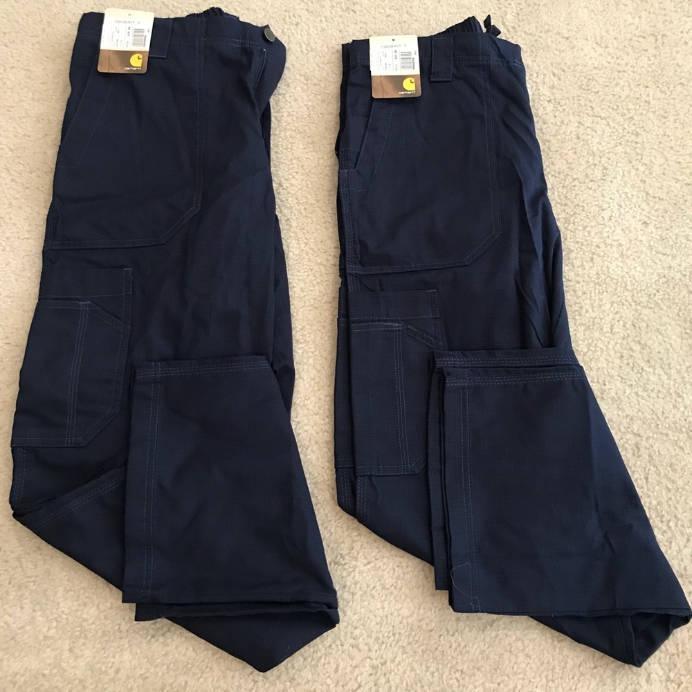 (2) Pairs of Carhartt Navy Blue Scrub Pants